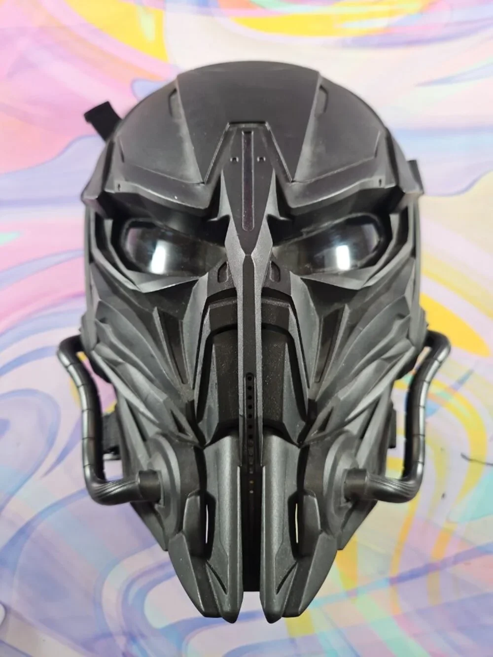 Steampunk/Alien Face Cover Mask, Black, Halloween Costume/Cosplay